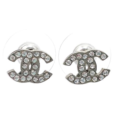 chanel silver earrings price|Chanel earrings classic cc price.